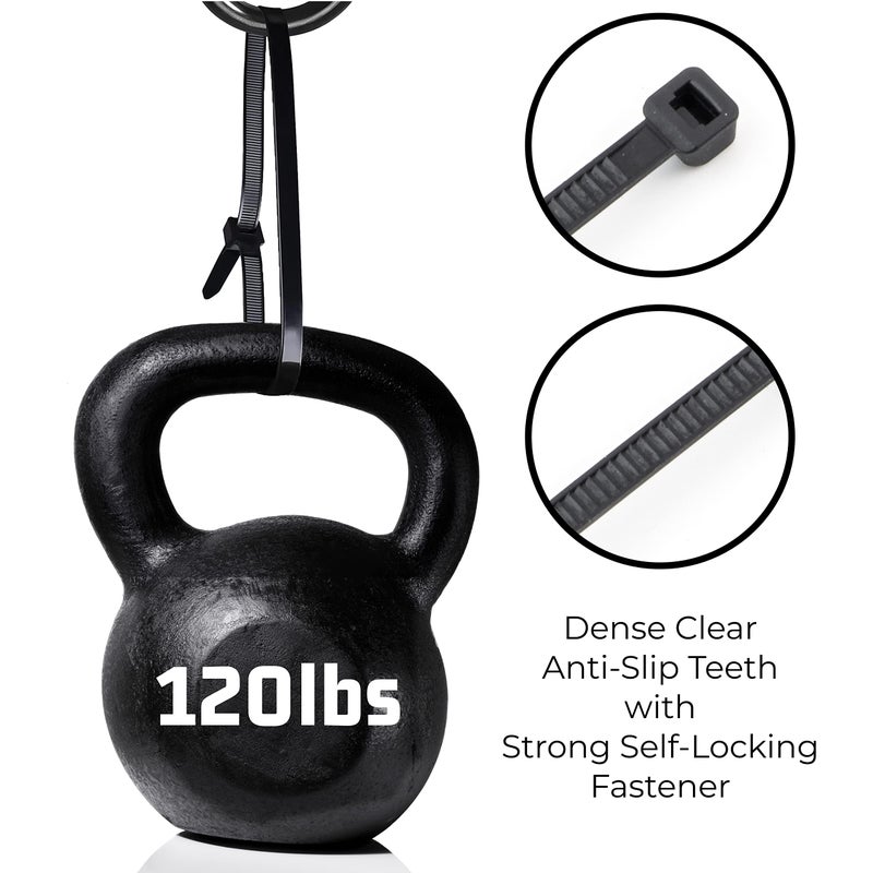 Bolt Dropper 12" Black Zip Cable Ties (100 Set), 120lbs Tensile Strength - Heavy Duty, Self-Locking Durable Plastic Cable Wire Ties for Indoor and Outdoor by Bolt Dropper (Black) - Image 5